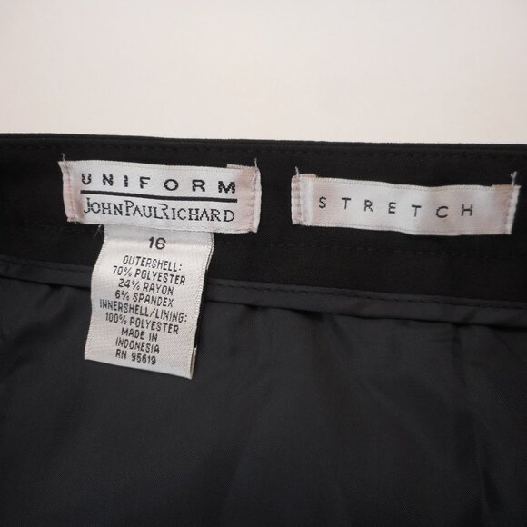 Uniform John Paul Richard Womens Mini Skirt Size 16 Black Side Zip NWT - Picture 6 of 10